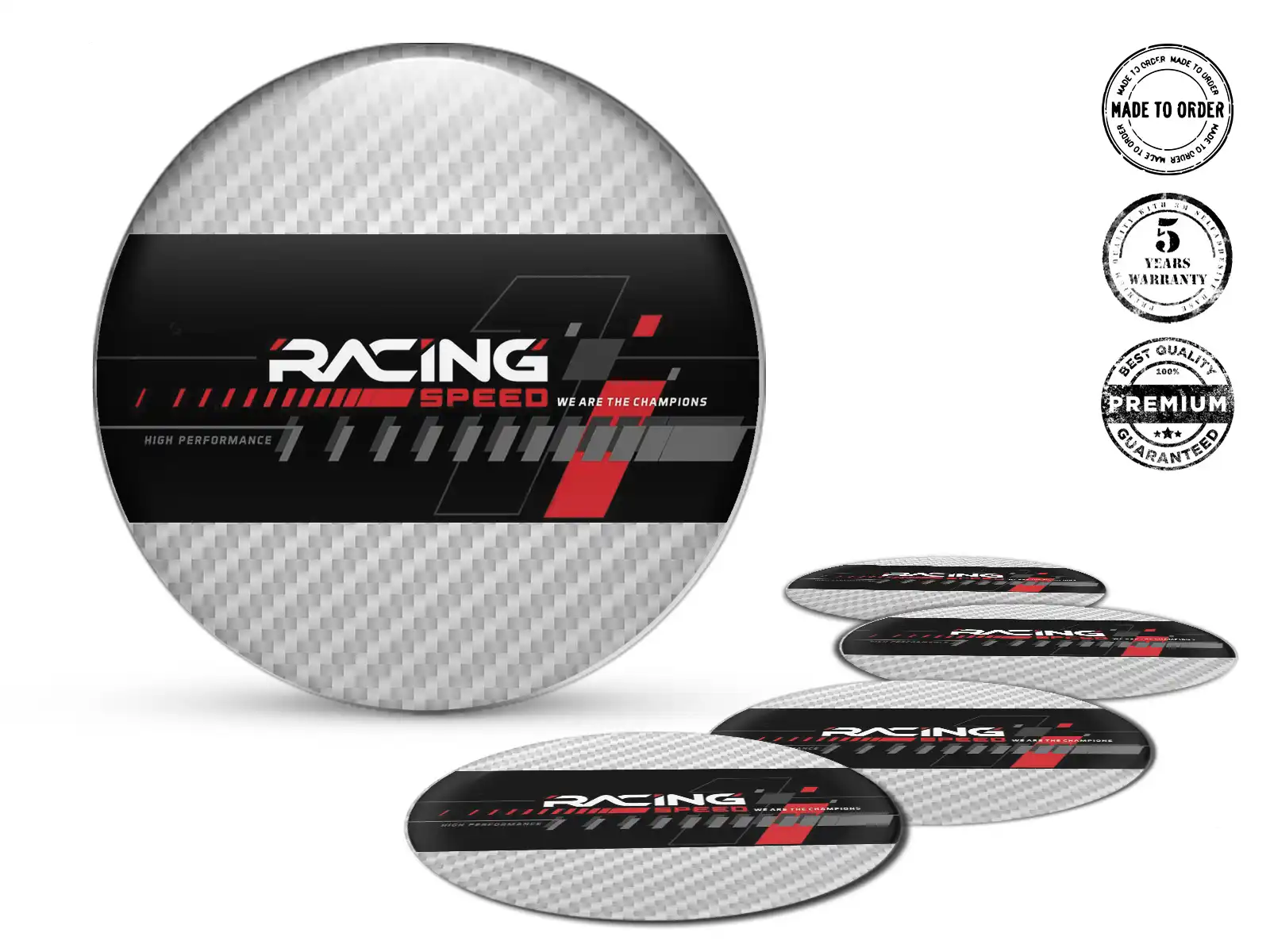 Domed Label Logo Premium Silicone Stickers